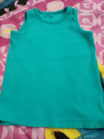 Débardeur vert bleuté 104 cm