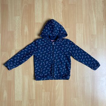 Sweat à Capuche Zippé Fleurs Okaïdi – Marine – 5 ans (110 cm)