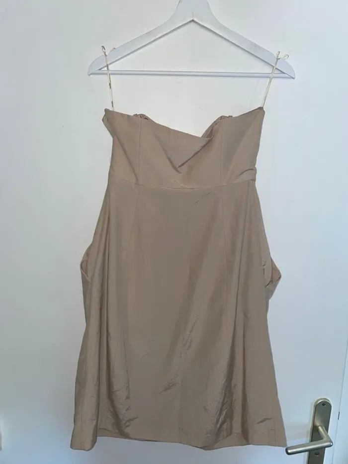 Robe bustier rose/beige Manoukian S - photo numéro 3