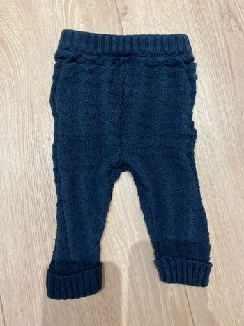 Legging effet tricot bleu marine 3 mois