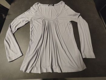 T-shirt manches longues 3 Suisses T38/40 bleu gris – bon état