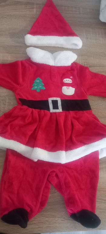 Pyjama + bonnet thème noel fille 3 mois
