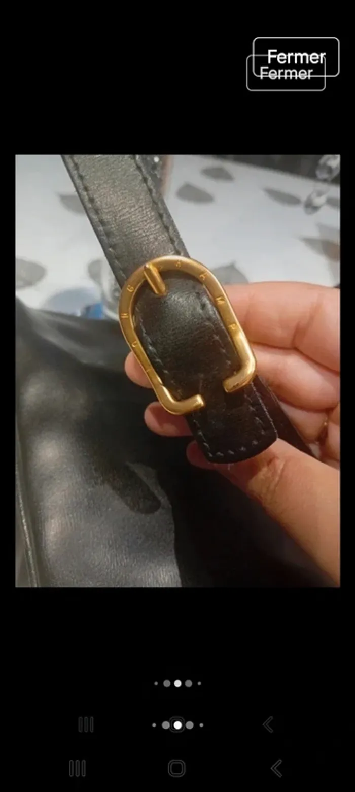 Sac longchamp vintage cuir porter épaules 26x30x9 - photo numéro 8