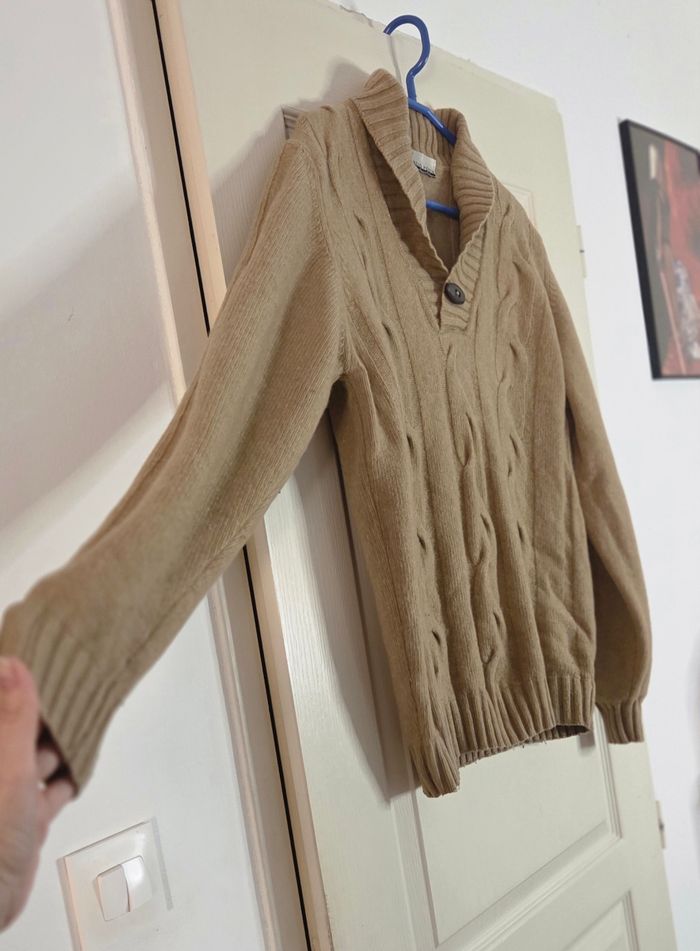 Pull Giorgio Porta 🇮🇹 100 % laine d’agneau – col châle torsadé – Made in Italy – très bon état - photo numéro 5