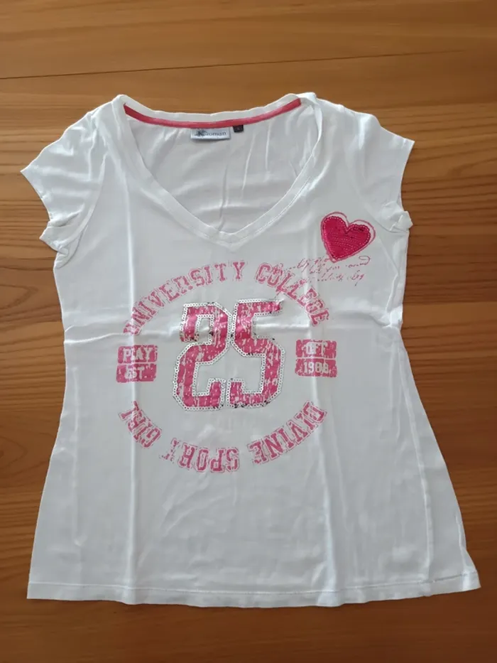 T-shirt K.woman University Collège – Taille S - photo numéro 2