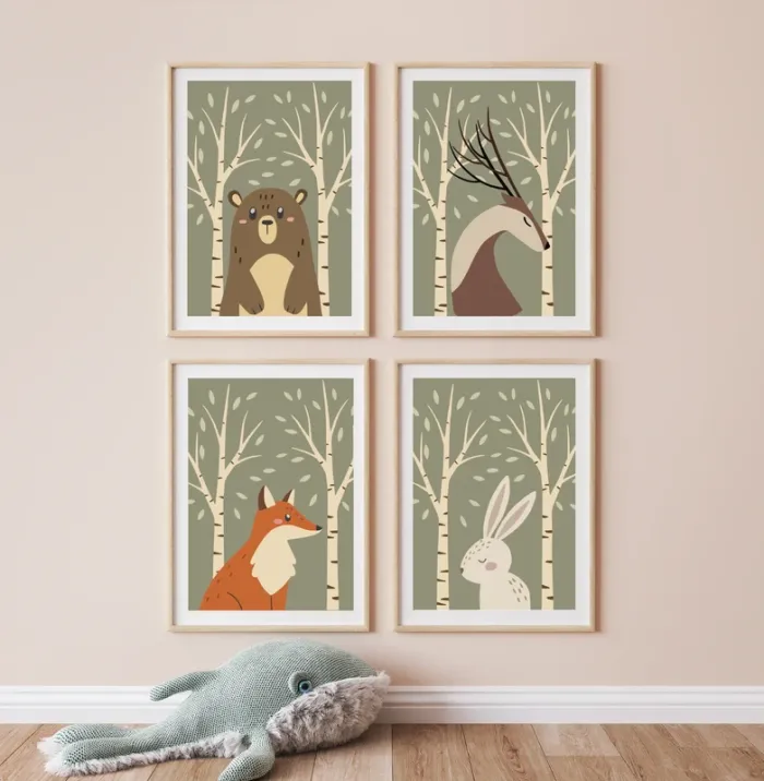 Affiches “Animaux de la Forêt” pour chambre enfant - photo numéro 3