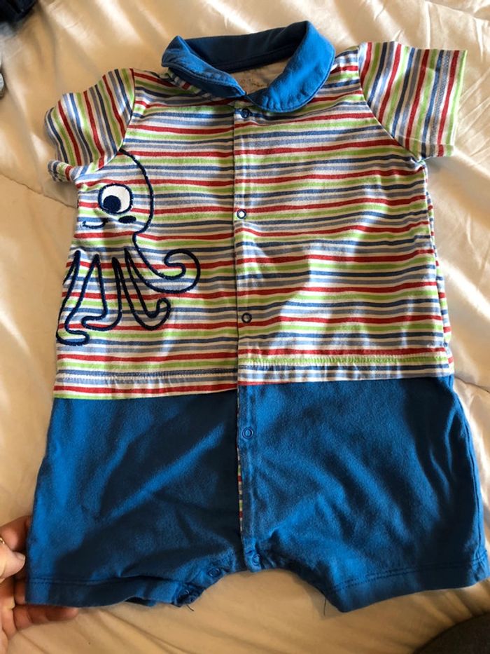 Barboteuse été garçon 12 mois - photo numéro 2