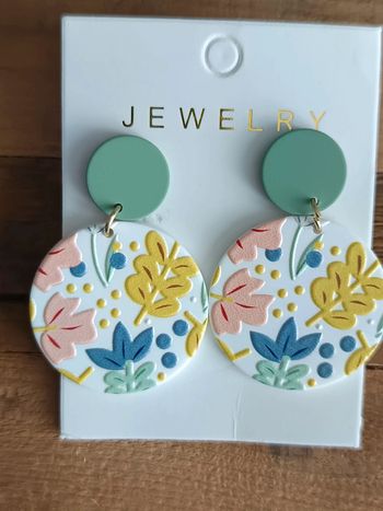 Boucles d'oreilles rondes verte