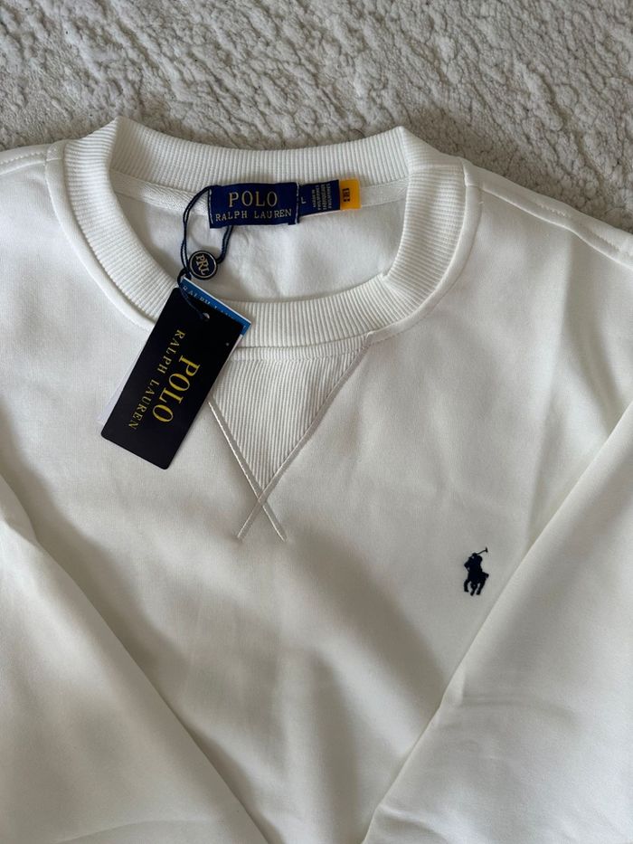 Pull Ralph Lauren blanc taille L - photo numéro 5