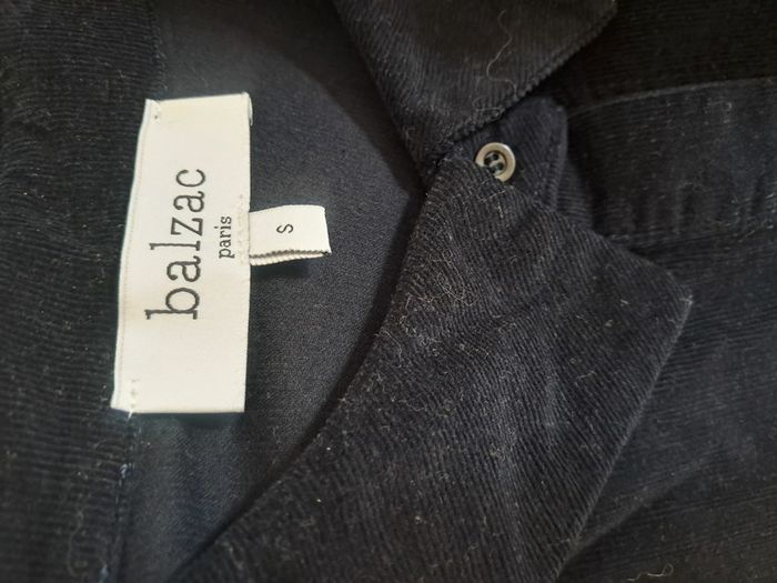 Balzac chemise velour noir cotelé T.36/38 - photo numéro 8