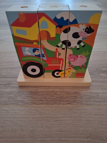 Puzzle en bois 9 cubes multifaces9