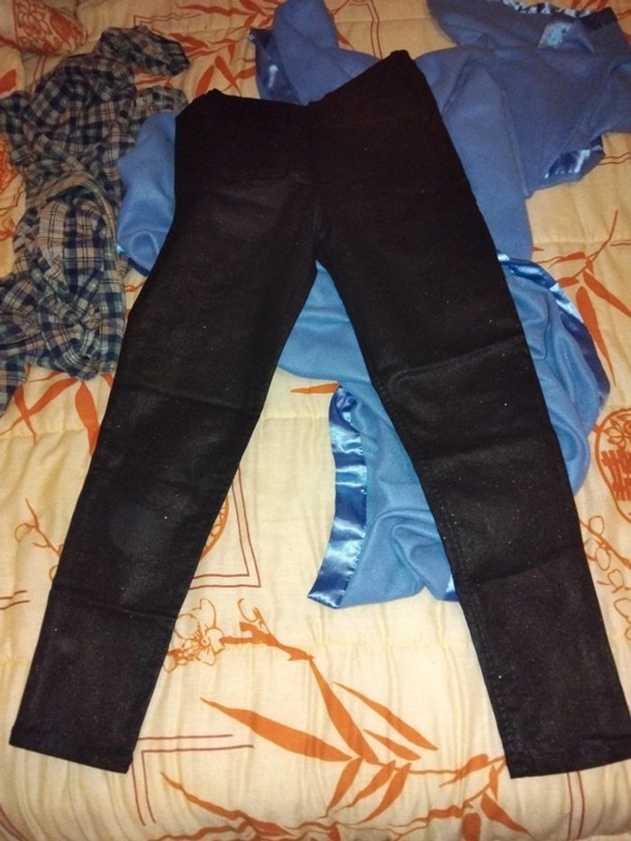 Jean huilé à paillettes multicolores - photo numéro 4