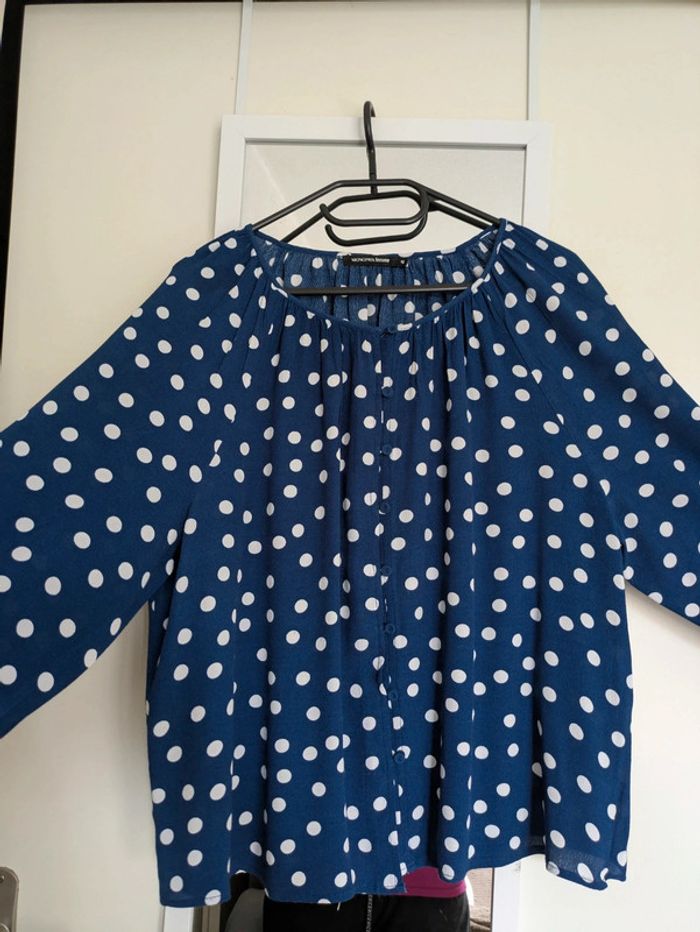 Chemise blouse bleu monoprix 40 - photo numéro 5