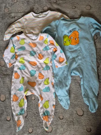 Lot de 3 pyjamas mi-saison 6 mois