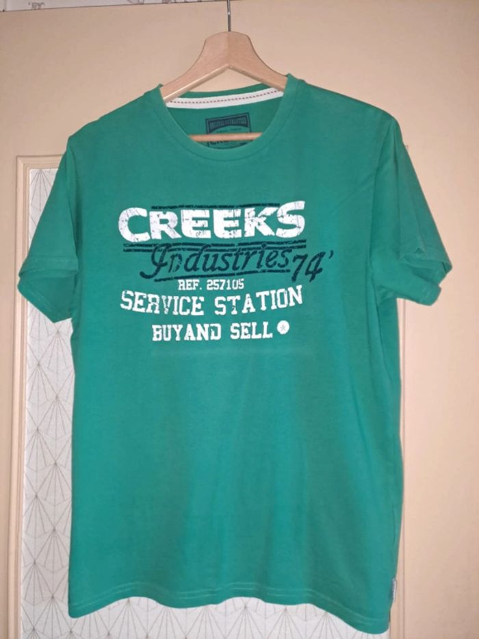 Lot de 3 T-shirts homme L avec petits défauts voir photos légère et décoloration de pliage - photo numéro 3