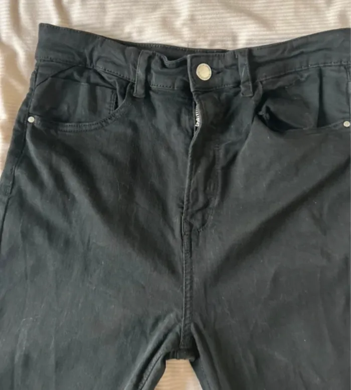 Jeans stradivarius noir tailleL - photo numéro 3