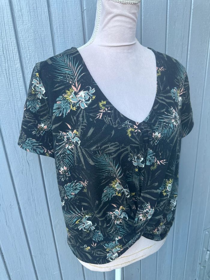 T-shirt manches courtes été fleuri 40/L - photo numéro 2