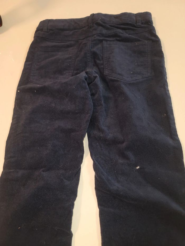 Pantalon zeeman velours bleu marine 158cm tbe - photo numéro 4