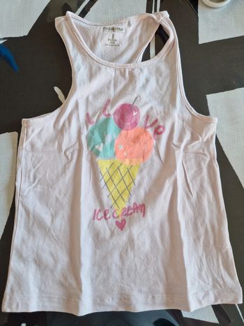 Tee shirt debardeur 8 ans orchestra rose clair