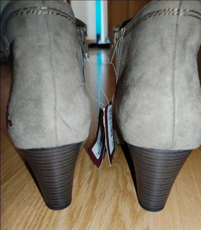 Bottines de couleur taupe femme - photo numéro 2