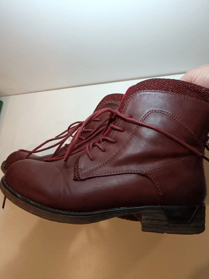 Bottines bordeaux