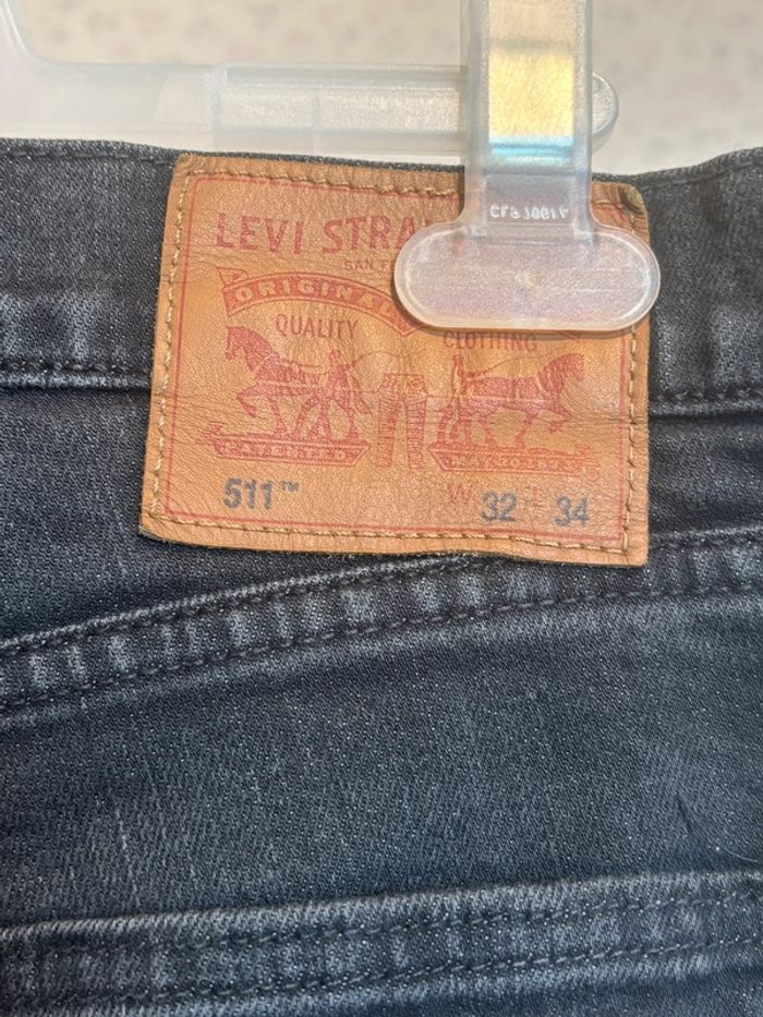 🖤 Jean Levi’s 511 Slim Fit Noir Délavé | Taille 32x34 - photo numéro 5