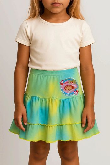 💚 Jolie jupe coloré Charlotte aux fraises taille 6 ans.