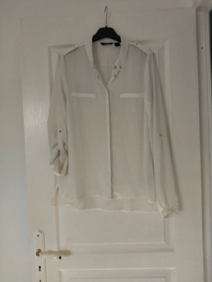 Chemisier élégant blanc cassé 40/42