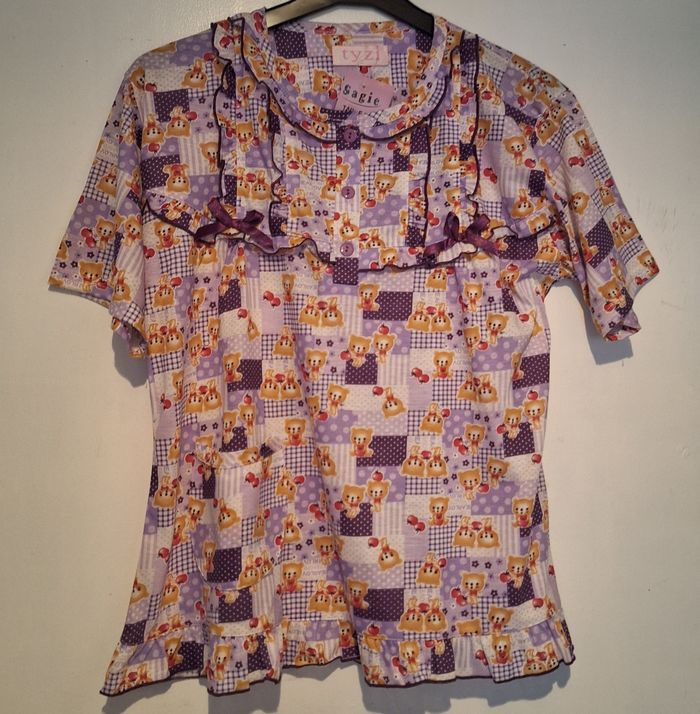 Pyjama deux pièces imprimé oursons neuf avec étiquette - photo numéro 2