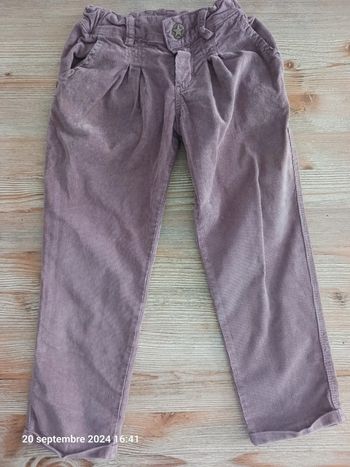 Pantalon fille marron Marèse 3 ans