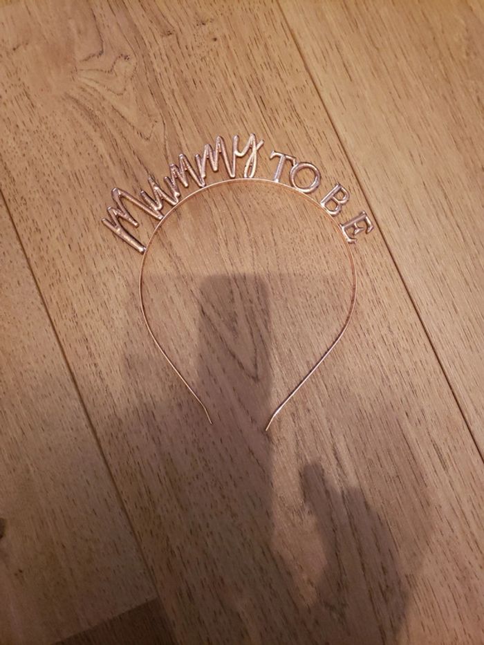 Serre tête baby shower rose gold