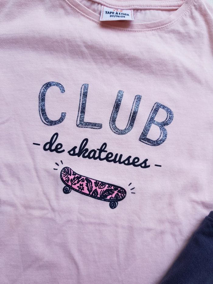 Lot de 2 tee shirts neufs 3ans tape à l'œil - photo numéro 3