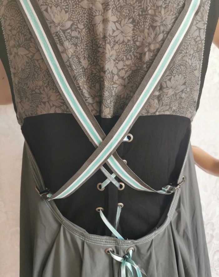 Robe. Bleu turquoise. Gris. Taille 38. La Mode Est À Vous - photo numéro 7