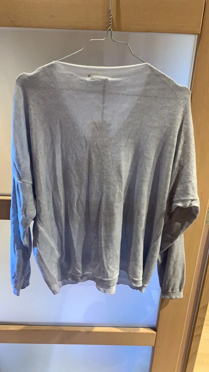 Pull fin gris taille unique motif leopard - photo numéro 6