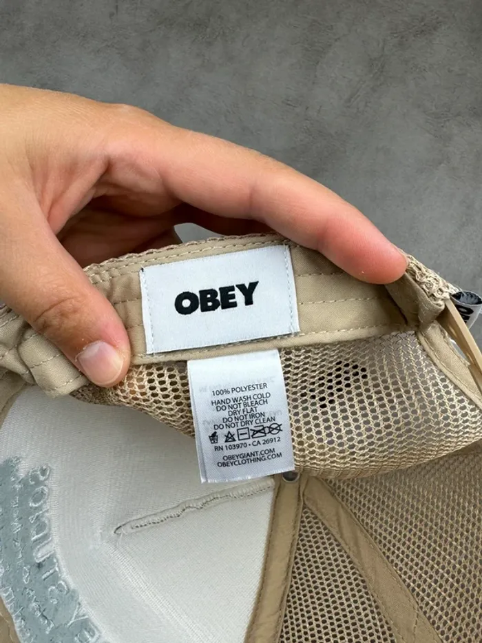 Casquette Trucker Obey Beige Neuve - photo numéro 8