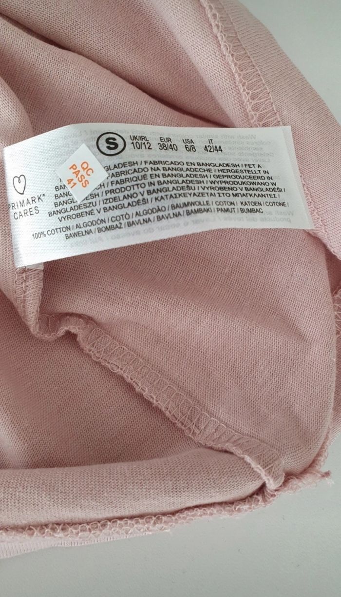 T shirt neuf rose en S - photo numéro 5