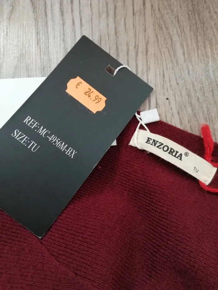 Pull bordeaux imprimé hibou manches chauve-souris / enzoria / (TU) - photo numéro 8