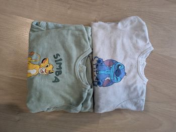 Lot 2 pyjamas Disney bébé 12mois