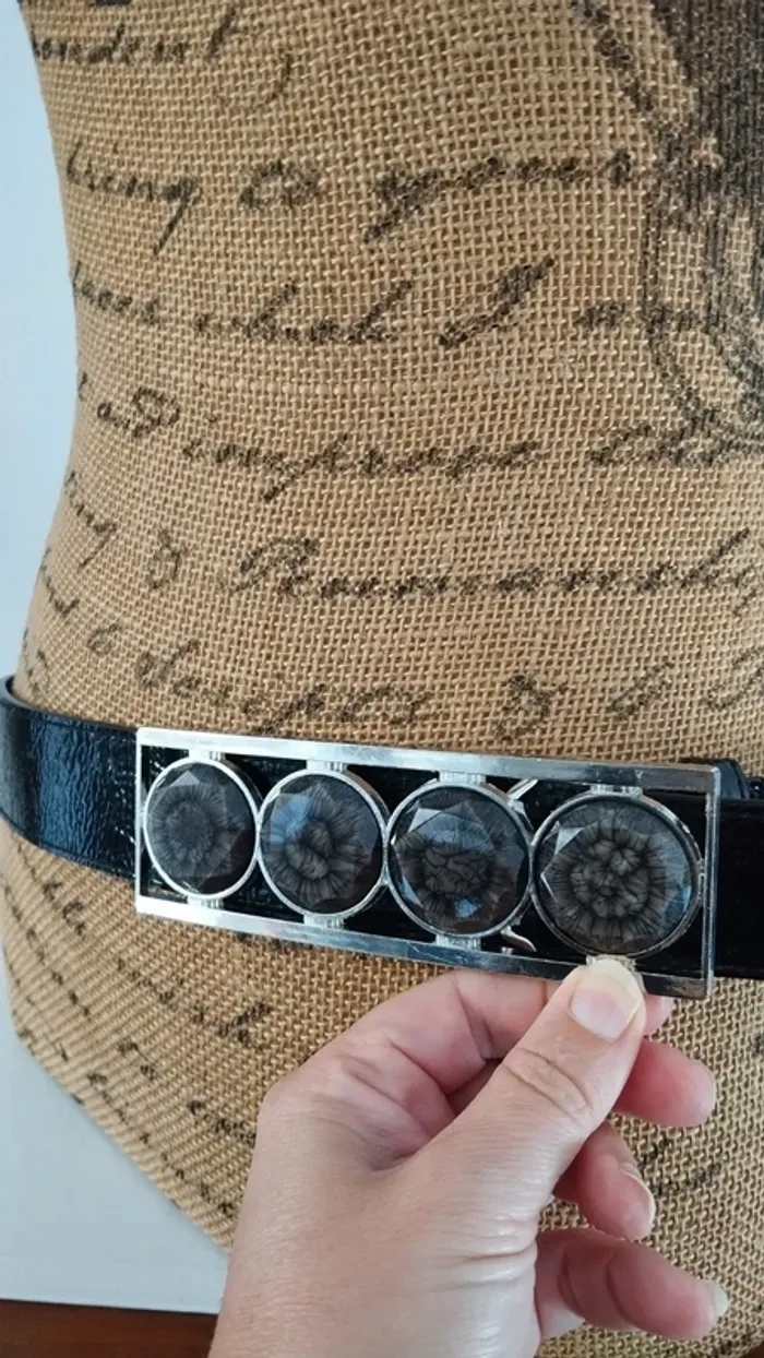 Ceinture noire quatre ronds 90 cm - photo numéro 8