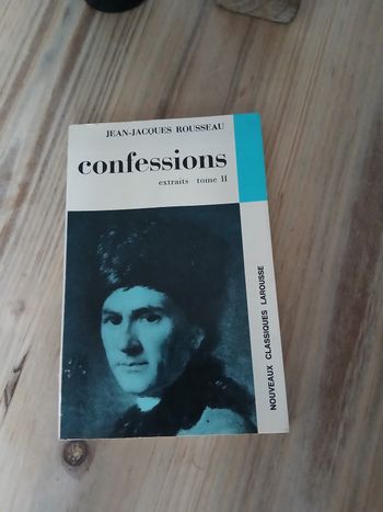 Livre Confessions extraits - Jean-Jacques Rousseau