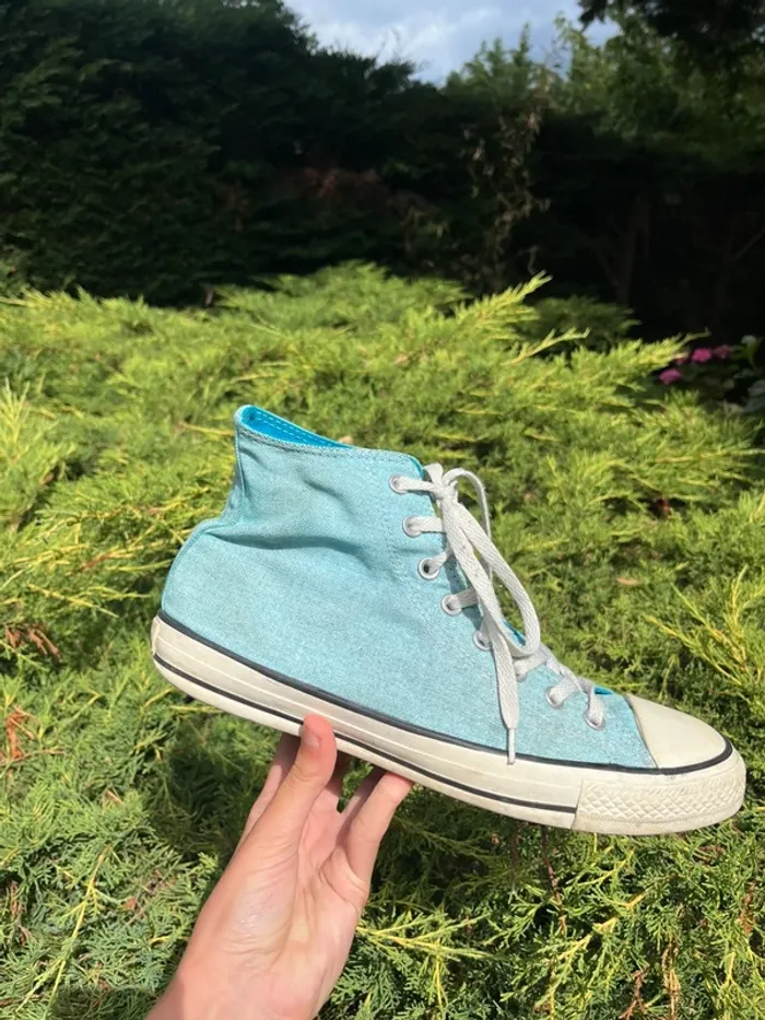 Converses baskets All Star toile bleu - photo numéro 3