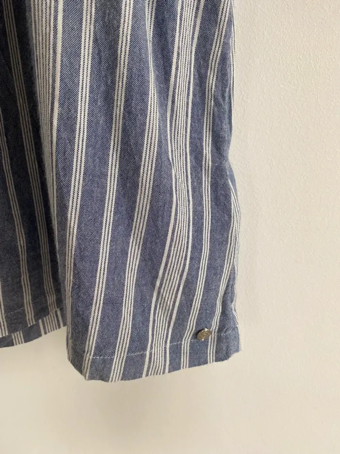 Robe manche longue Bonobo bleu rayé crème - photo numéro 5