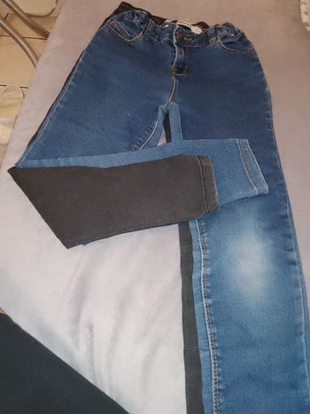 2 jeans denim 8/9 ans