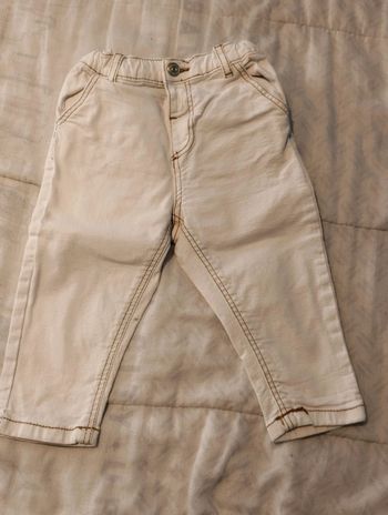 Pantalon jean crème pour cérémonie