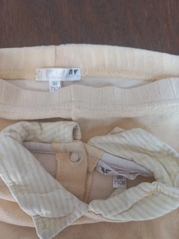 Pyjama velour 2pieces "oursons" Kitchoun 12mois 74cm - photo numéro 5