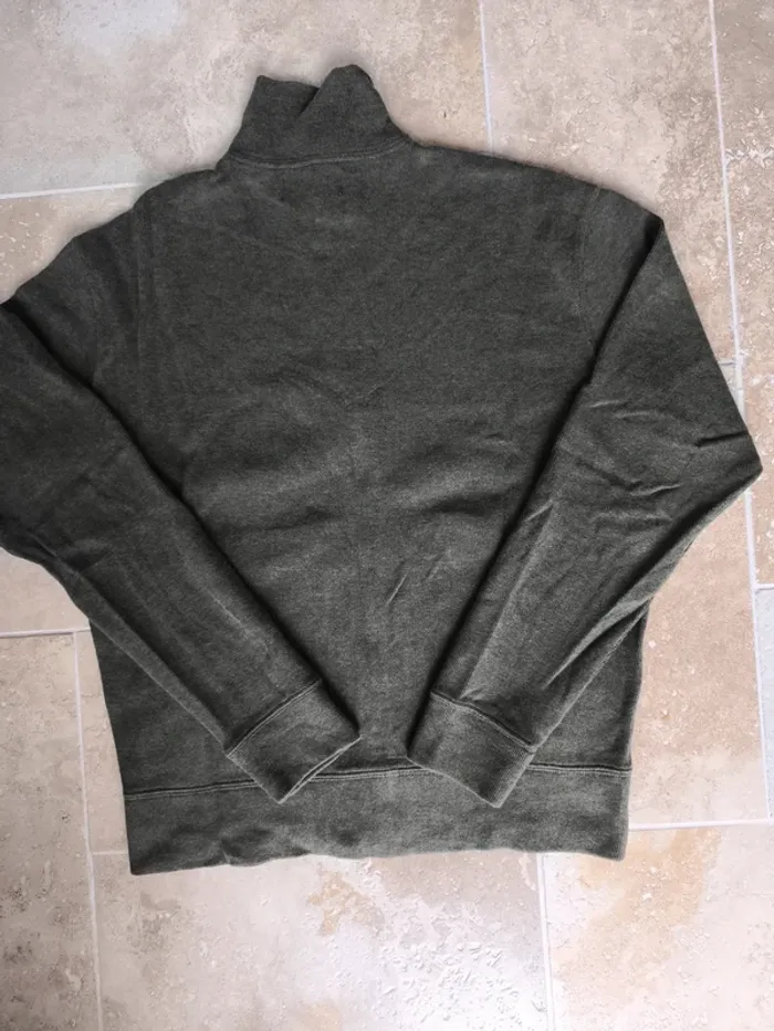 Pull zippé Ralph Lauren Kaki homme S excellent état logo bordeaux - photo numéro 14
