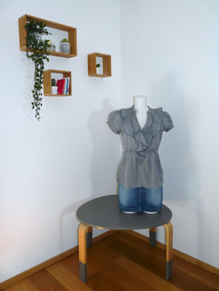 Tunique rayée bleue et blanche H&M taille 38