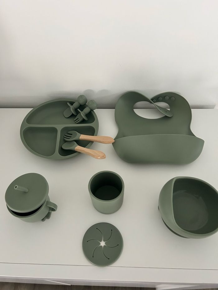 Coffret repas Bébé Ventouse Silicone Neuf 2 coloris au choix - photo numéro 4