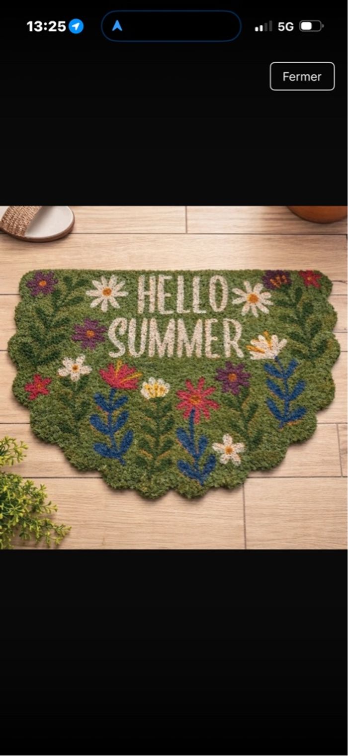 Tapis demi lune Hello Summer Home collection neuf