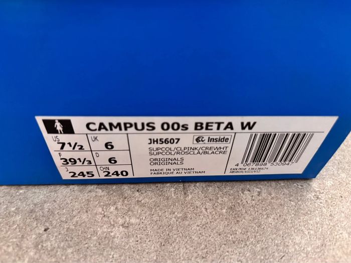 Adidas Campus Rose Neuves Taille 39 1/3 - photo numéro 10